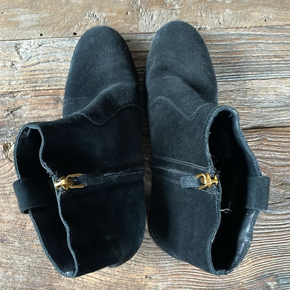 Tory Burch Marsden black suede heeled booties EUC size 7.5/8 - Picture 6 of 13